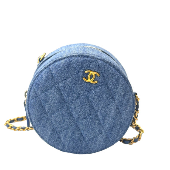 Chanel Mini Round Bag Denim