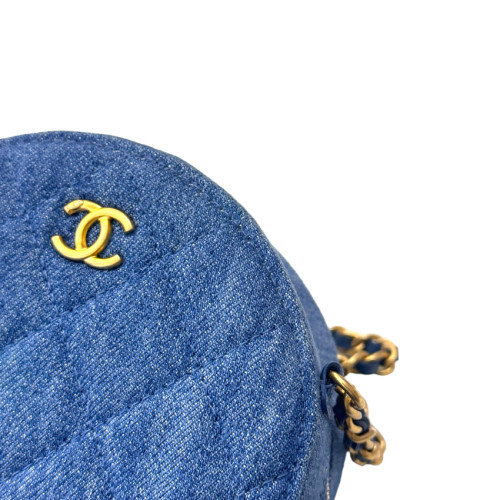 Chanel Mini Round Bag Denim