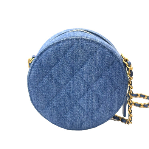 Chanel Mini Round Bag Denim