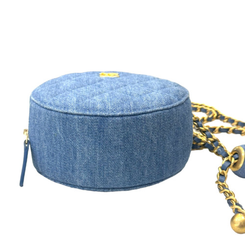 Chanel Mini Round Bag Denim