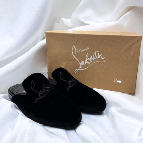 Christian Louboutin Coolito Donna Velvet Slippers