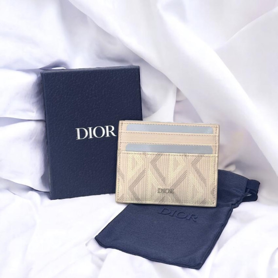 Dior Diamond Canvas Card Holder