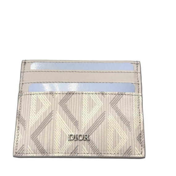 Dior Diamond Canvas Card Holder