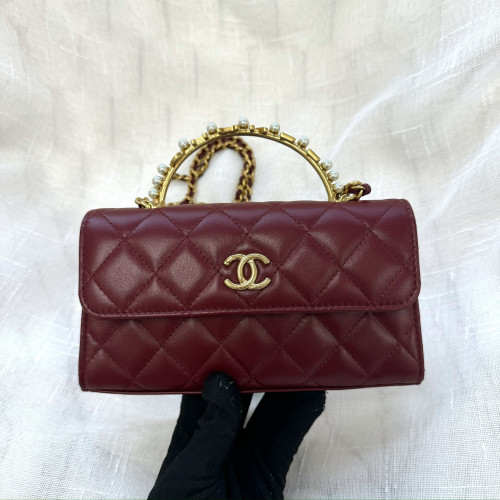 Chanel Pearl Handle Chain Purse