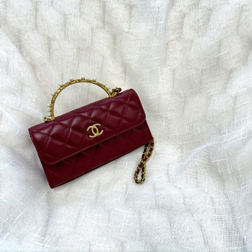 Chanel Pearl Handle Chain Purse