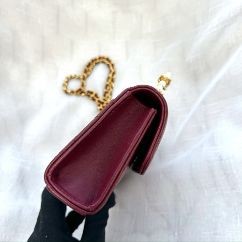 Chanel Pearl Handle Chain Purse