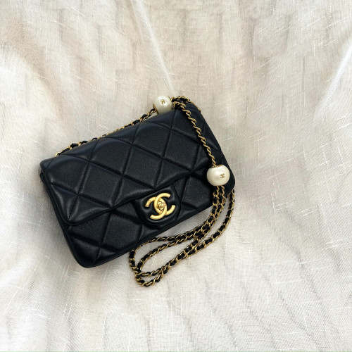 Chanel Double Pearl Chain Flap