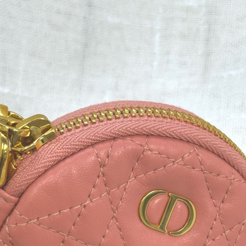 Dior Caro Round Pouch With Chain