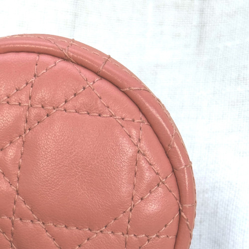 Dior Caro Round Pouch With Chain