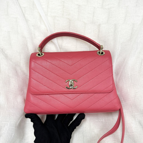 Chanel handle flap bag