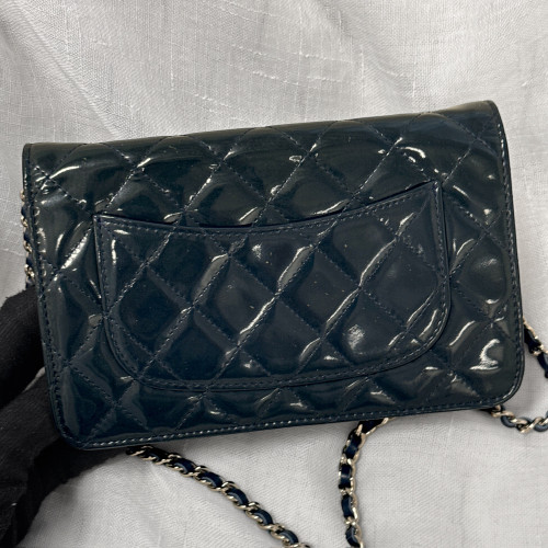 Chanel Patent Wallet On Chain