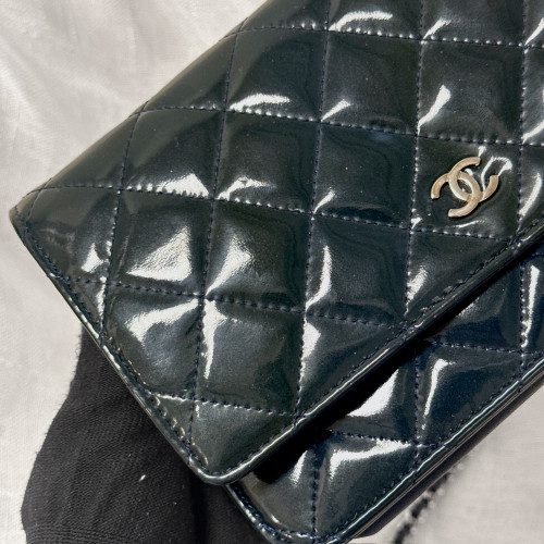 Chanel Patent Wallet On Chain