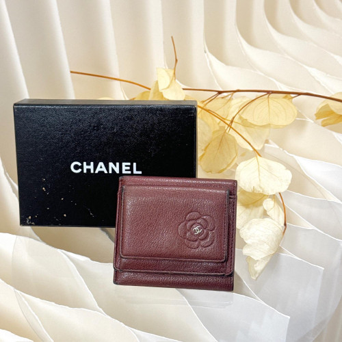 Chanel Camellia Trifold Wallet