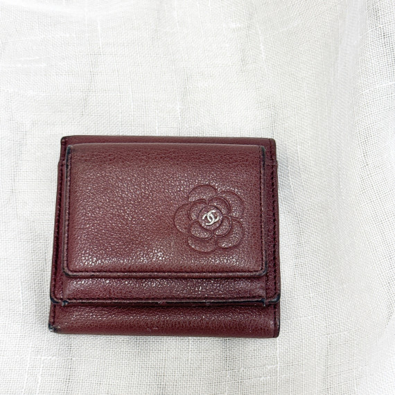 Chanel Camellia Trifold Wallet