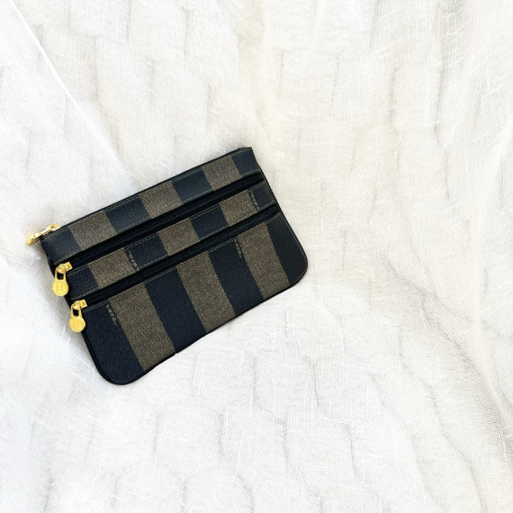 Fendi Pequin Stripe Clutch