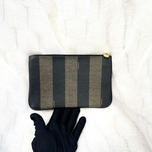 Fendi Pequin Stripe Clutch