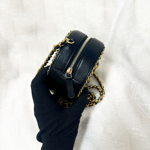 Chanel Chain Around Filigree Mini Round Bag