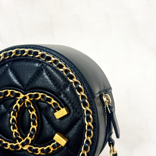 Chanel Chain Around Filigree Mini Round Bag