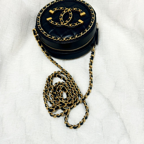 Chanel Chain Around Filigree Mini Round Bag