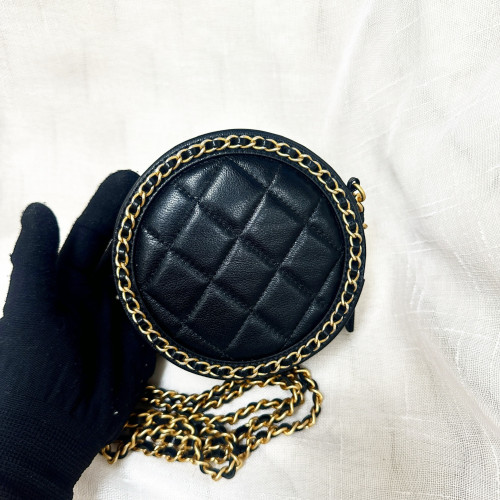 Chanel Chain Around Filigree Mini Round Bag