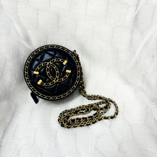 Chanel Chain Around Filigree Mini Round Bag