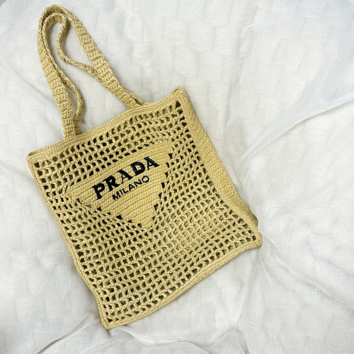 Prada Natural Crochet Tote