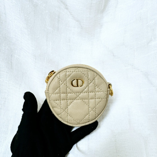 Dior Caro Mini Round Pouch